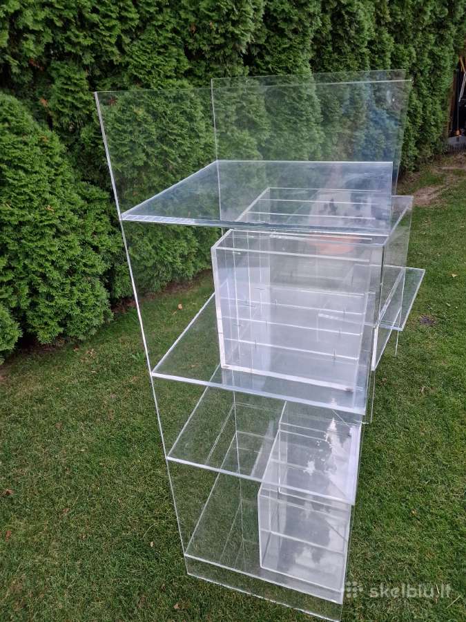 Vintažinės mid century poliakrilo audio lentynos - nuotraukos Nr. 30