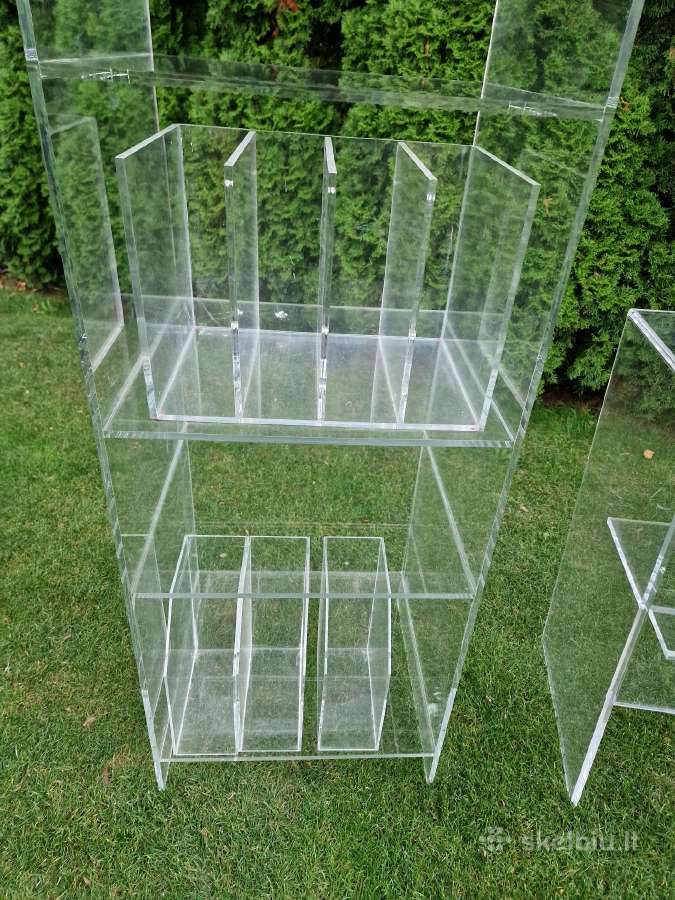 Vintažinės mid century poliakrilo audio lentynos - nuotraukos Nr. 33