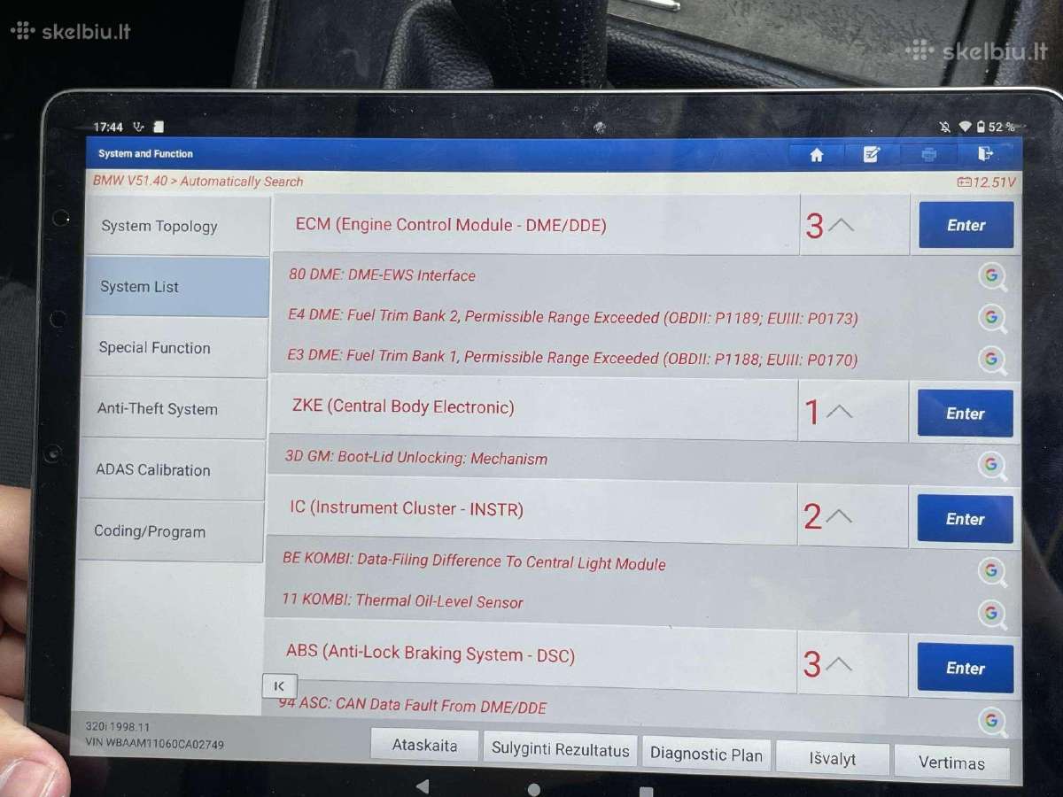 Launch X431 Dbscar 7 diagnostika - nuotraukos Nr. 15