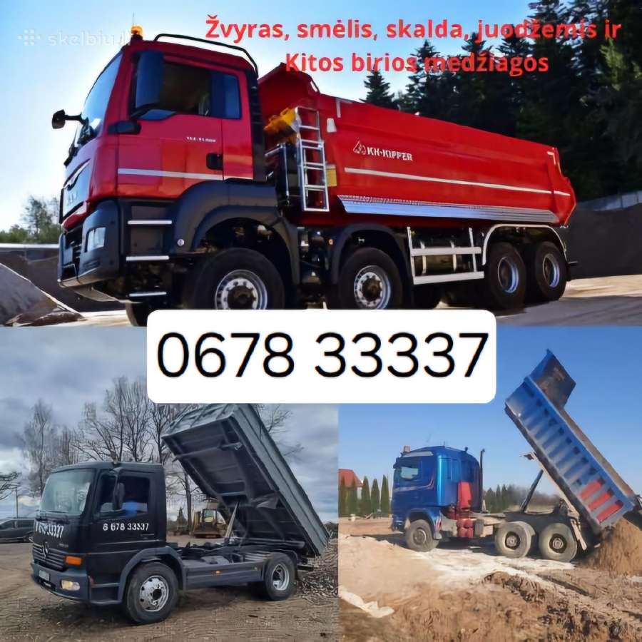Juodžemis, smėlis, žvyras skalda 0678 33337