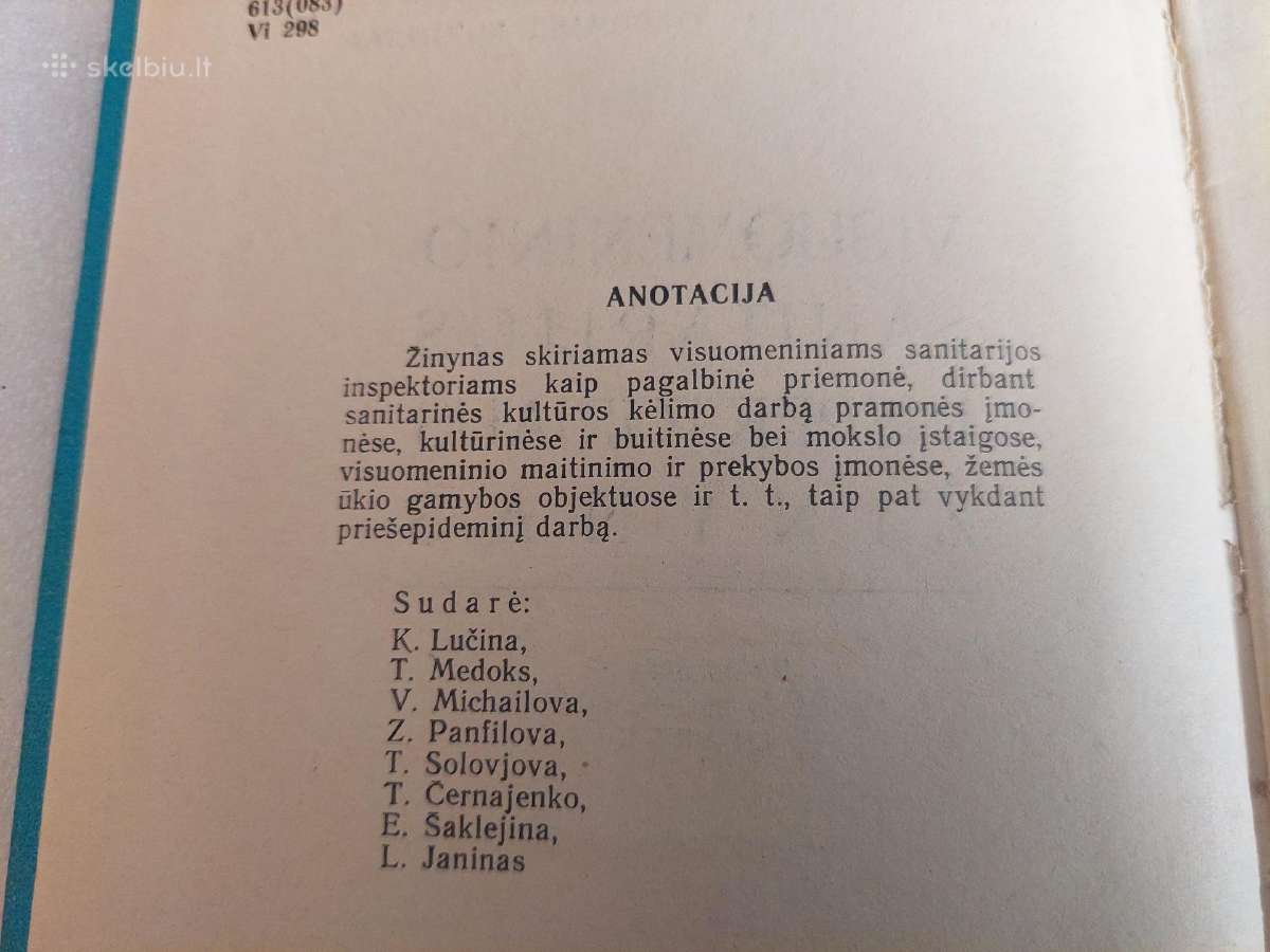 Visuomeninio sanitarijos inspektoriaus žinynas - nuotraukos Nr. 3