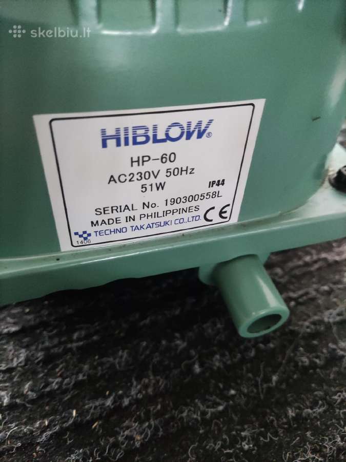 Komplektas nauju membranu oraputei hiblow hp60