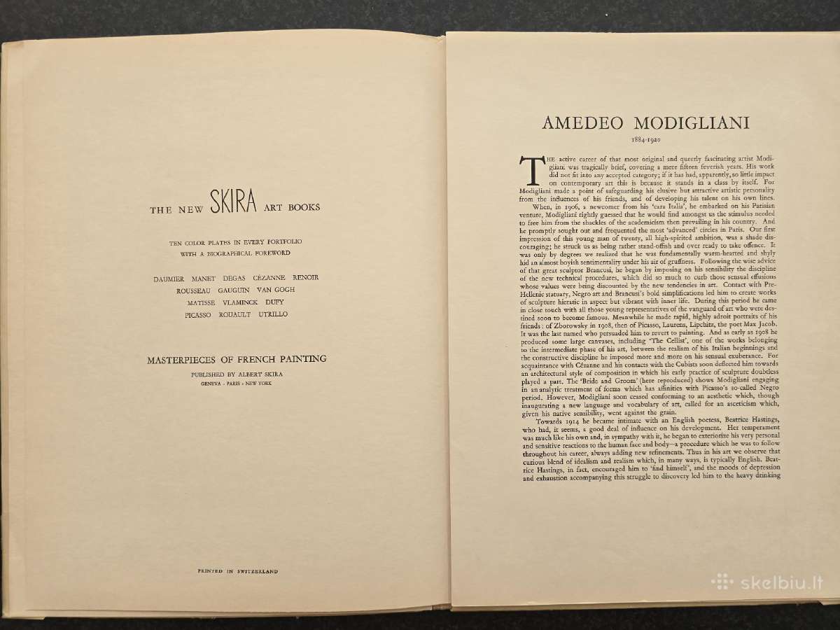 Amedeo Modigliani Ten Full Color Plates - nuotraukos Nr. 12
