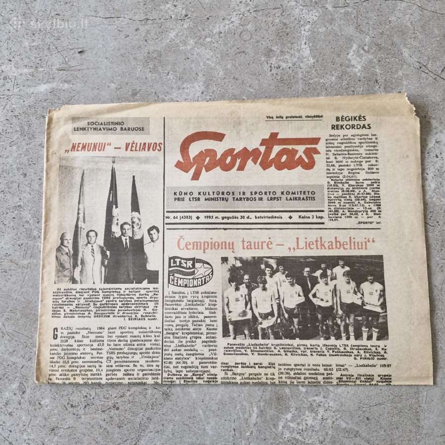 Sportas 1985m. gegužės 30d.,