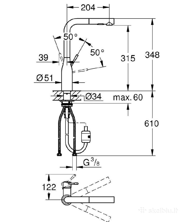 Grohe Virtuvės maišytuvas su ištraukiama žarna - nuotraukos Nr. 2