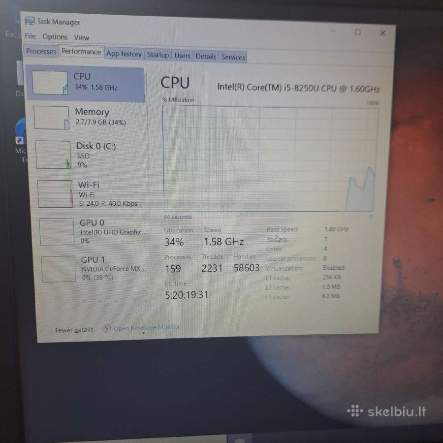 Lenovo ideapad i5 8250u8gb Ramssd 256gb - nuotraukos Nr. 3