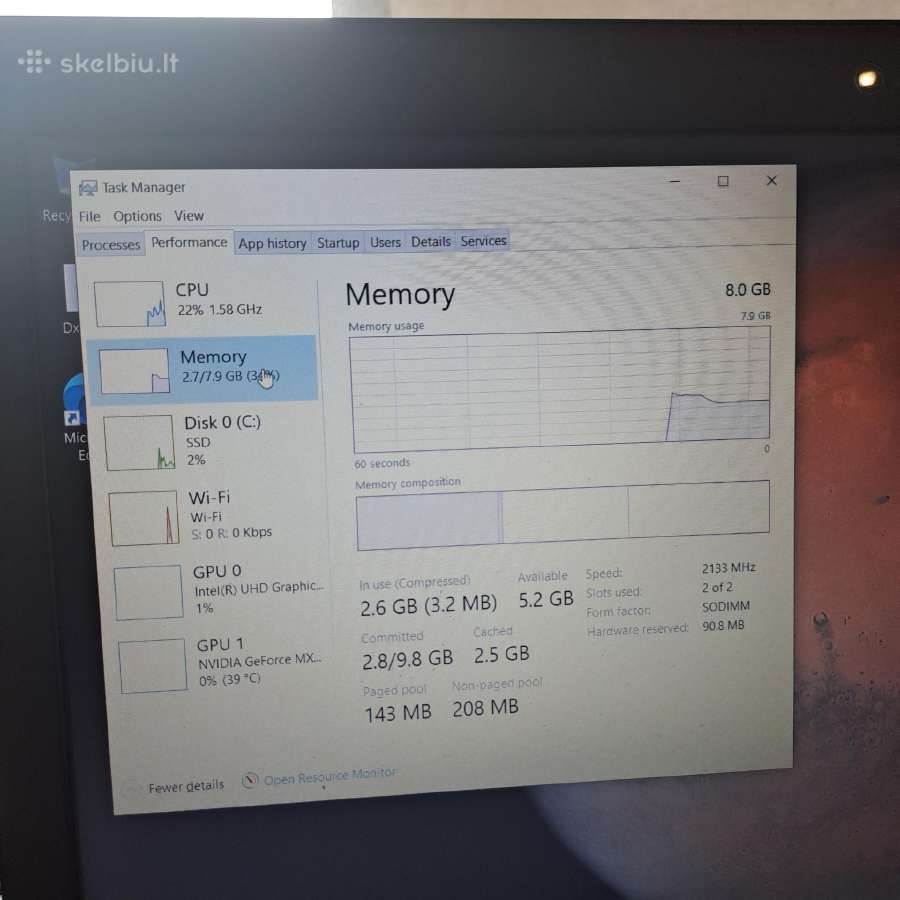 Lenovo ideapad i5 8250u8gb Ramssd 256gb - nuotraukos Nr. 4