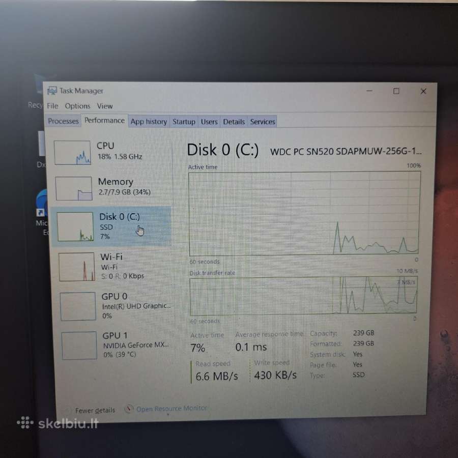 Lenovo ideapad i5 8250u8gb Ramssd 256gb - nuotraukos Nr. 5