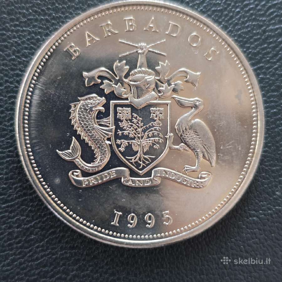 Barbadosas 1995 5 dollars Un 50 years Cu-ni - nuotraukos Nr. 2
