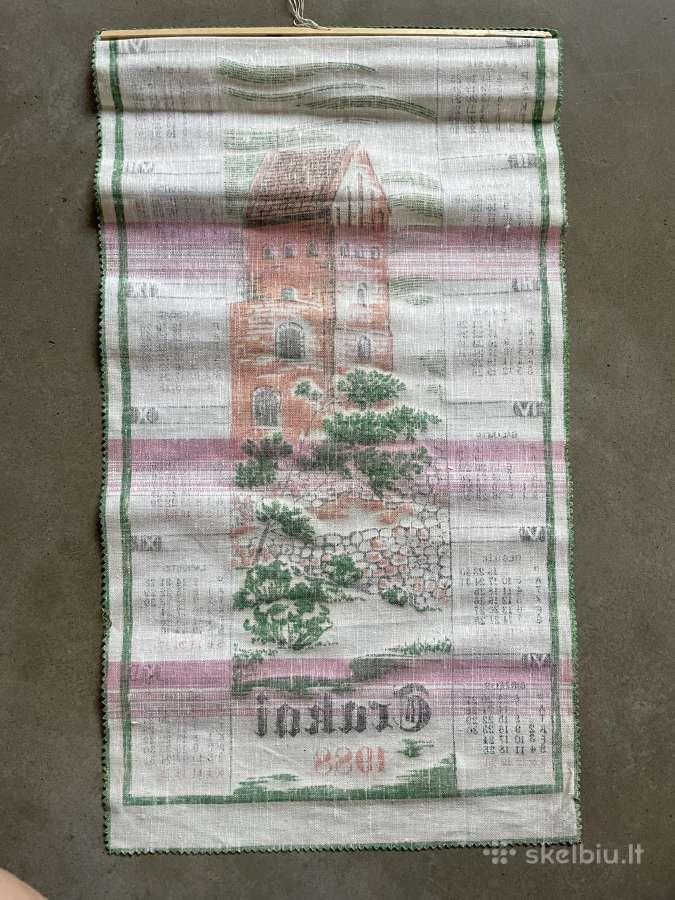 Medžiaginis kalendorius Trakai 1988 m. - nuotraukos Nr. 2