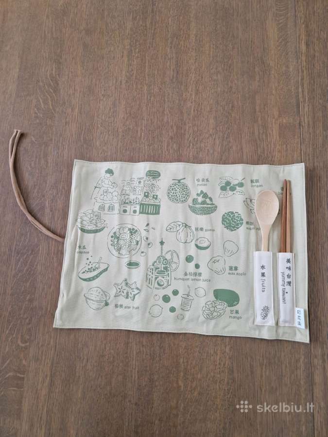 Japoniškas stalo kilimėlis su įrankiais - nuotraukos Nr. 2