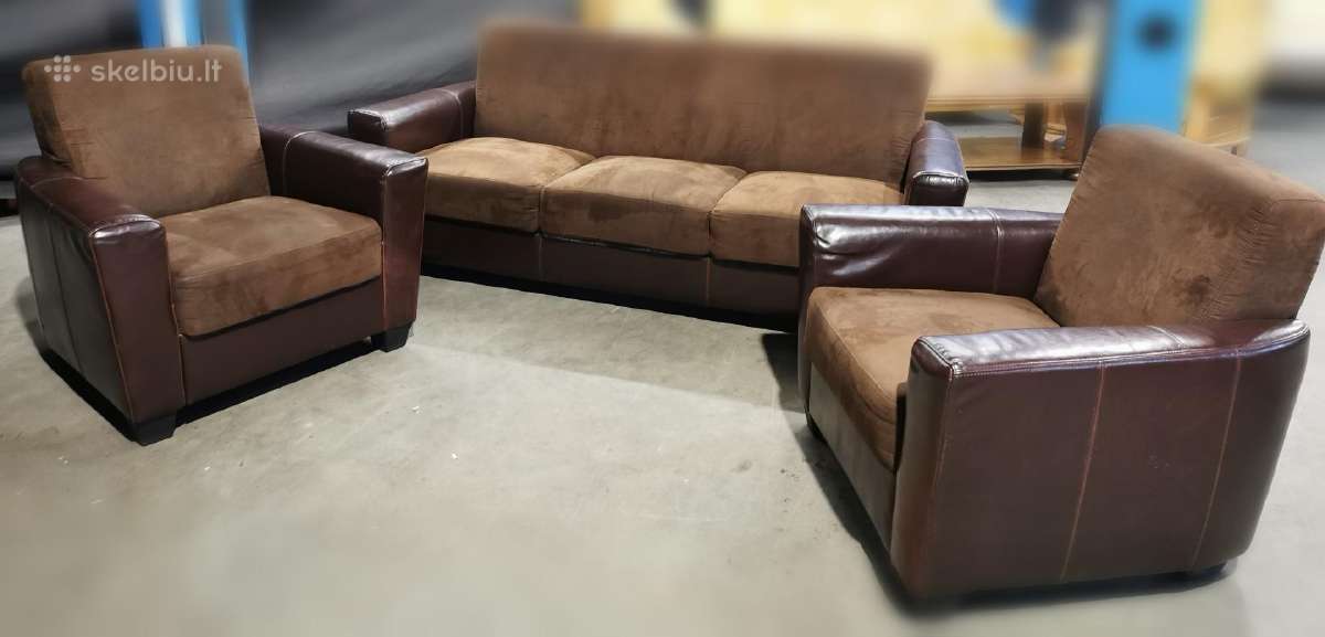 Sofa ir du foteliai