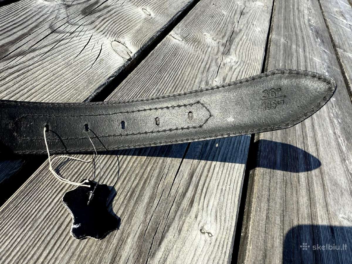 Naujas itališkas išskirtinis odinis diržas 105 cm - nuotraukos Nr. 8