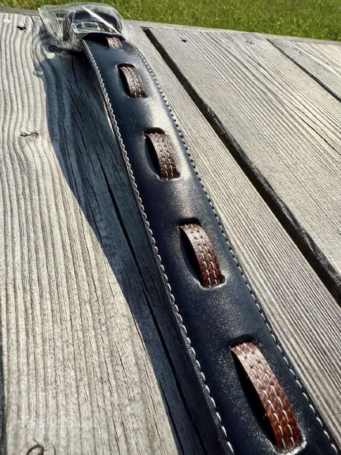 Naujas itališkas išskirtinis odinis diržas 105 cm - nuotraukos Nr. 9