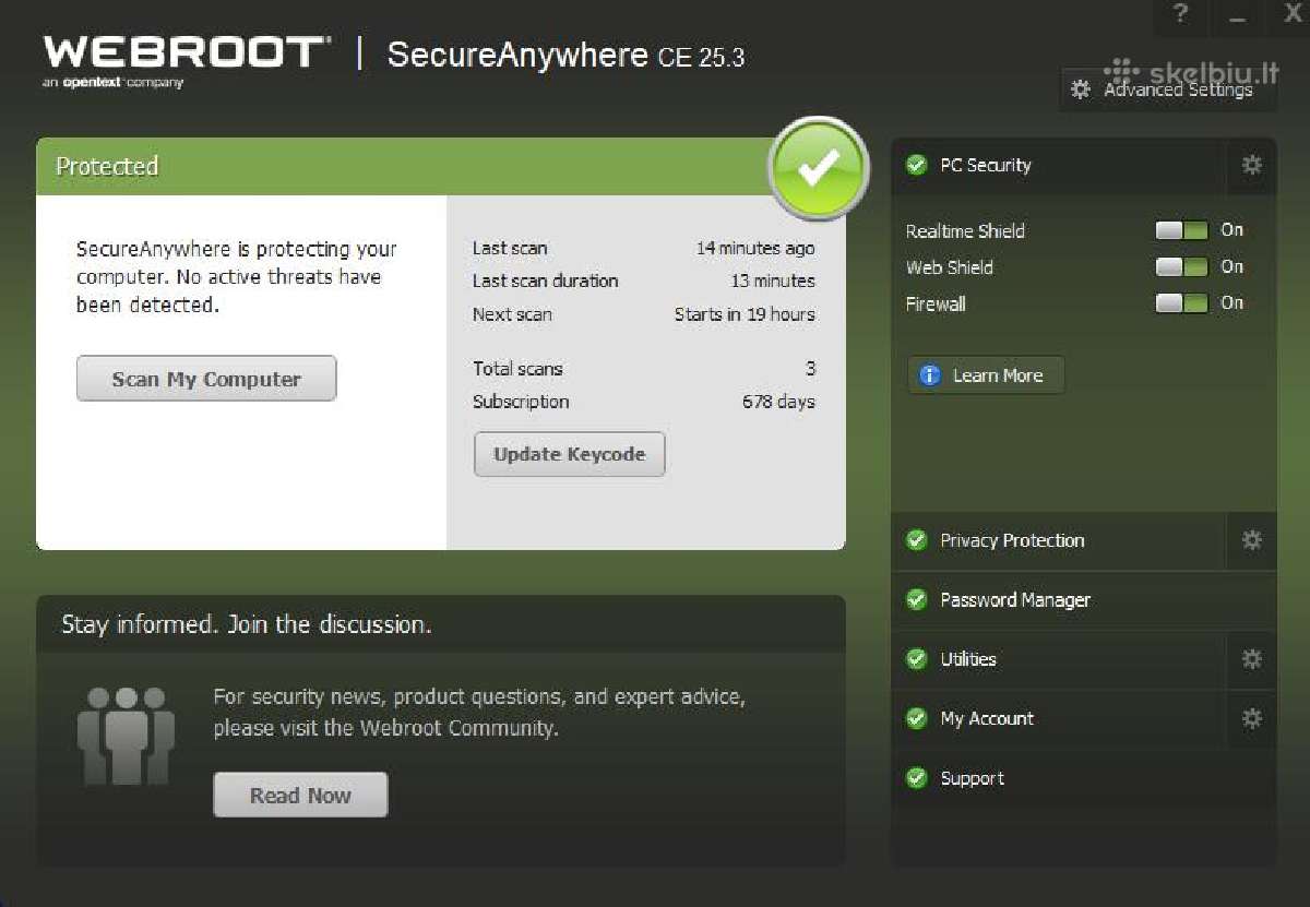 Webroot antivirusinė / 22 mėn., 1 įrenginys - nuotraukos Nr. 4