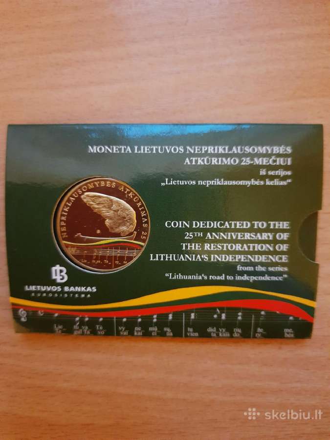 5 evro Lietuvos nepriklausomybės kelias