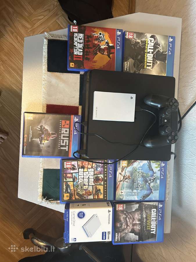 Ps 4, Išorinis diskas Seagate-5 Тб, žaidimai.