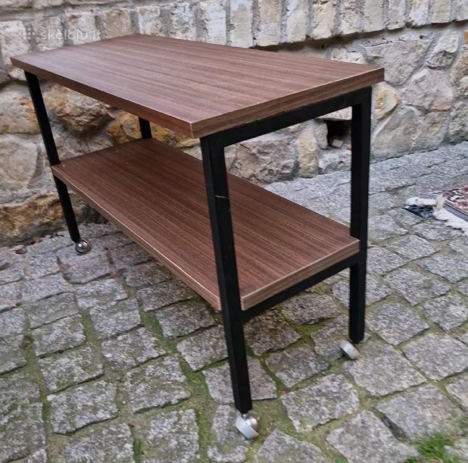 Vintažiniai mid century konsoliniai staliukai - nuotraukos Nr. 8