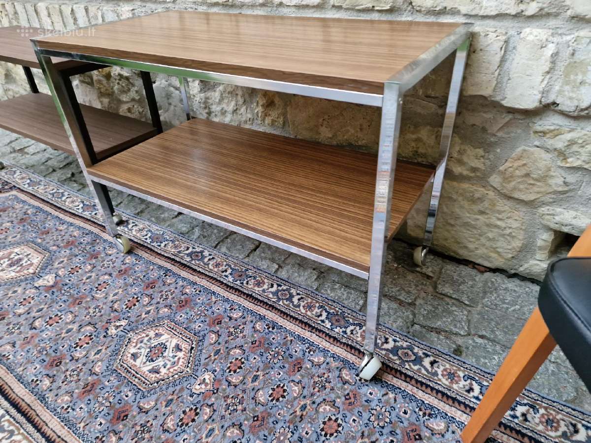 Vintažiniai mid century konsoliniai staliukai - nuotraukos Nr. 11