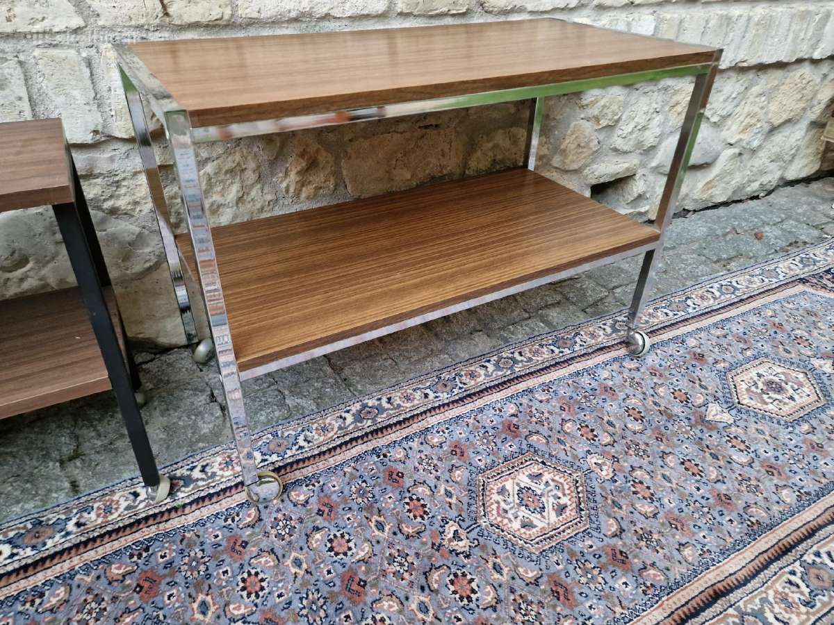Vintažiniai mid century konsoliniai staliukai - nuotraukos Nr. 13