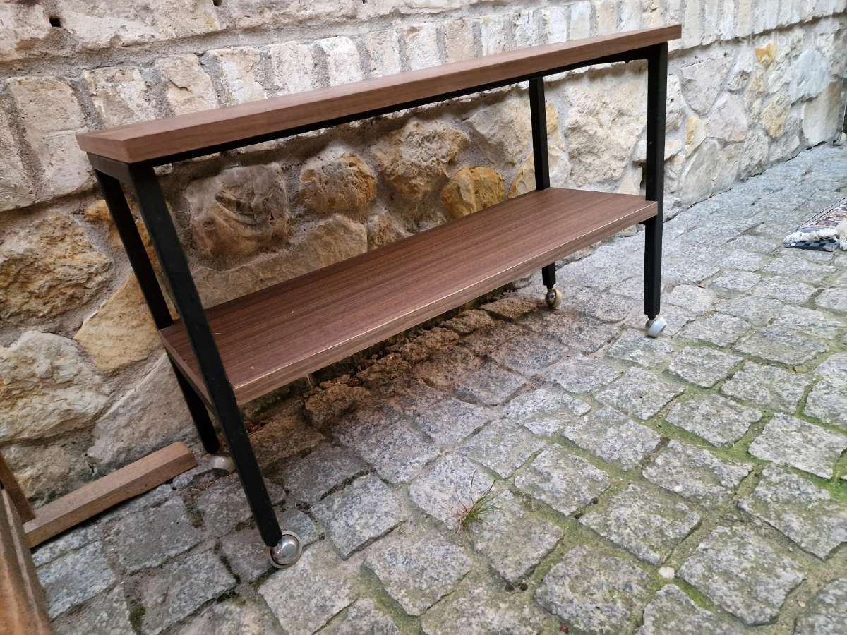Vintažiniai mid century konsoliniai staliukai - nuotraukos Nr. 14