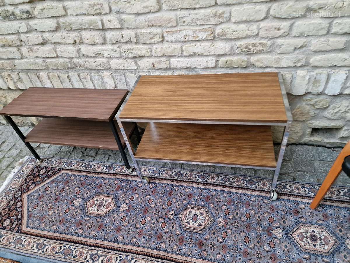 Vintažiniai mid century konsoliniai staliukai - nuotraukos Nr. 17