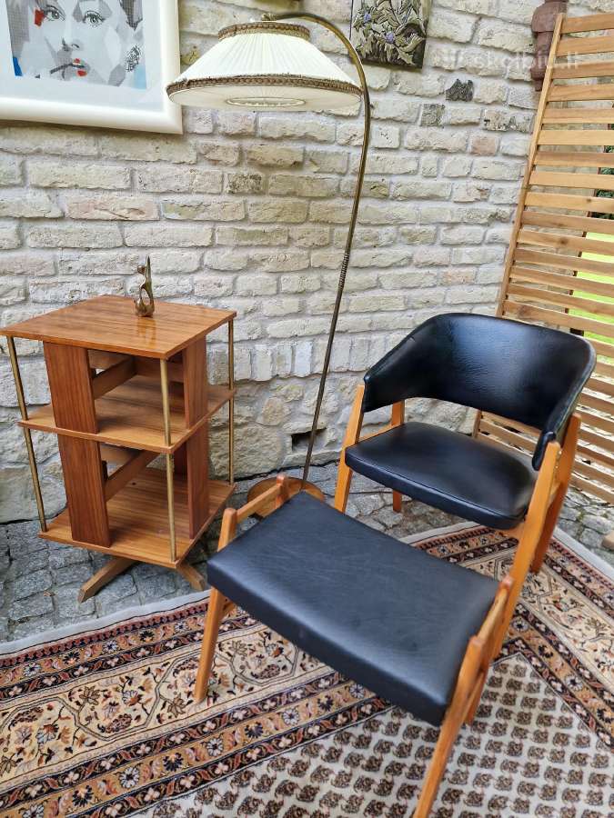 Vintažinė Art Deco riešutmedžio etažerė/karuselė - nuotraukos Nr. 11