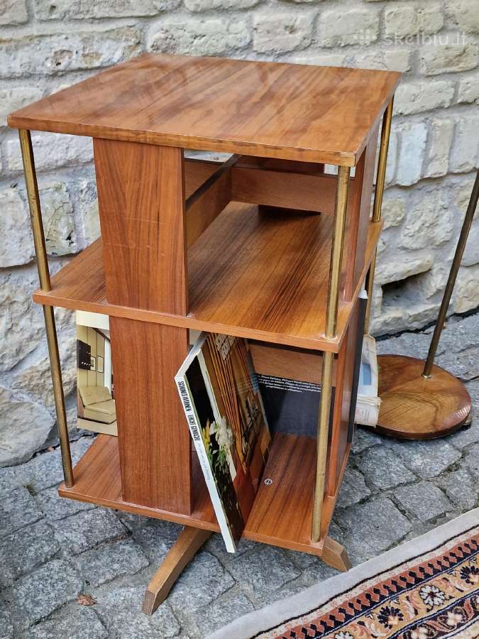 Vintažinė Art Deco riešutmedžio etažerė/karuselė - nuotraukos Nr. 15