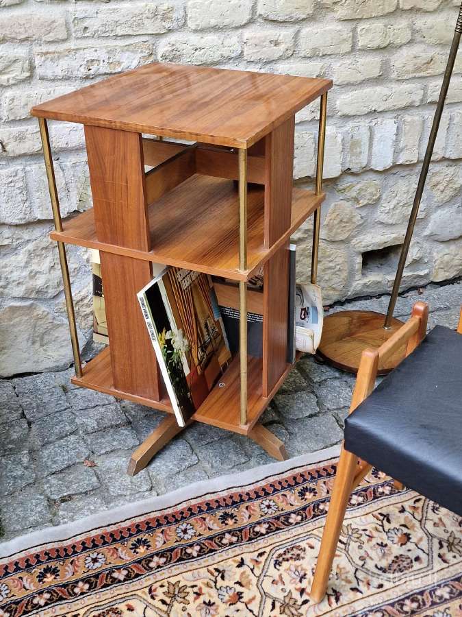 Vintažinė Art Deco riešutmedžio etažerė/karuselė - nuotraukos Nr. 16