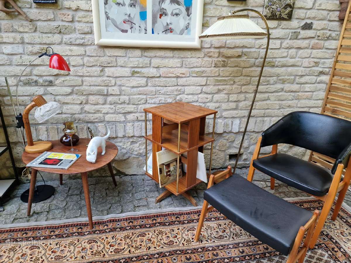 Vintažinė Art Deco riešutmedžio etažerė/karuselė - nuotraukos Nr. 20