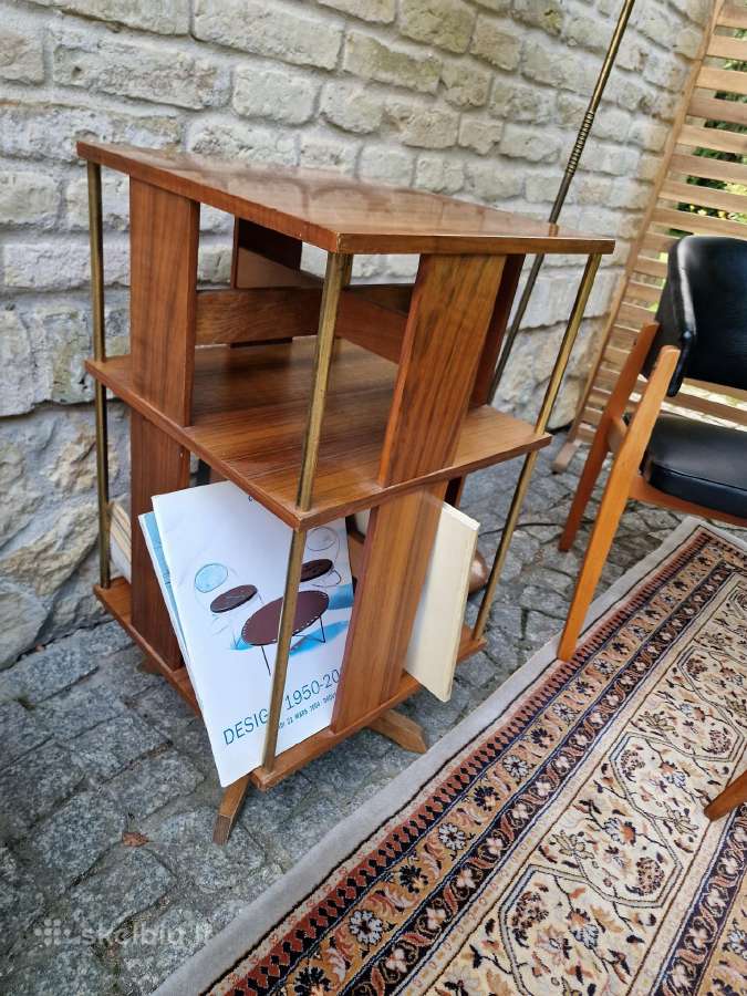Vintažinė Art Deco riešutmedžio etažerė/karuselė - nuotraukos Nr. 22