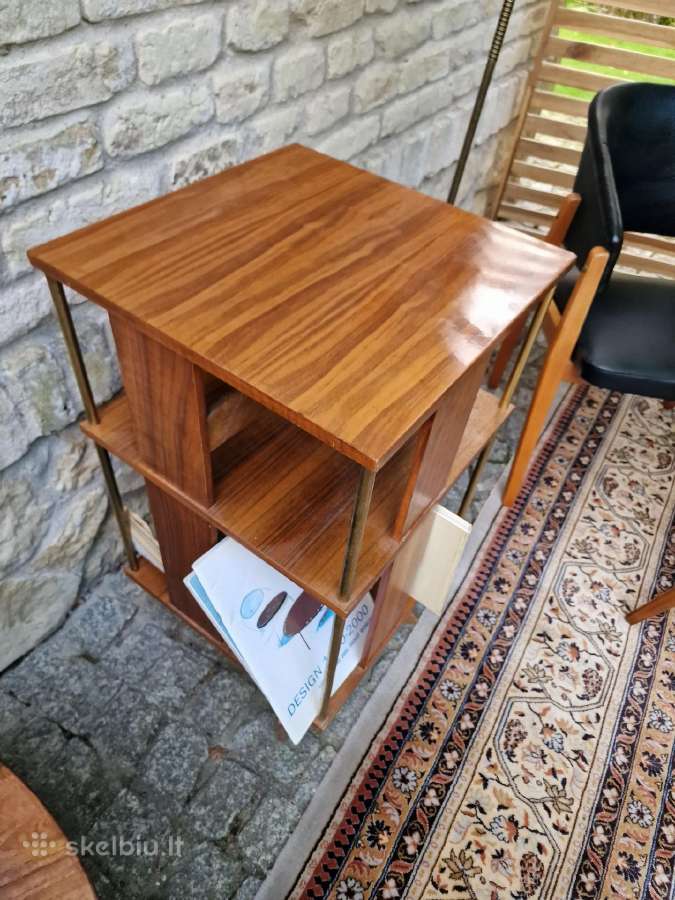 Vintažinė Art Deco riešutmedžio etažerė/karuselė - nuotraukos Nr. 23