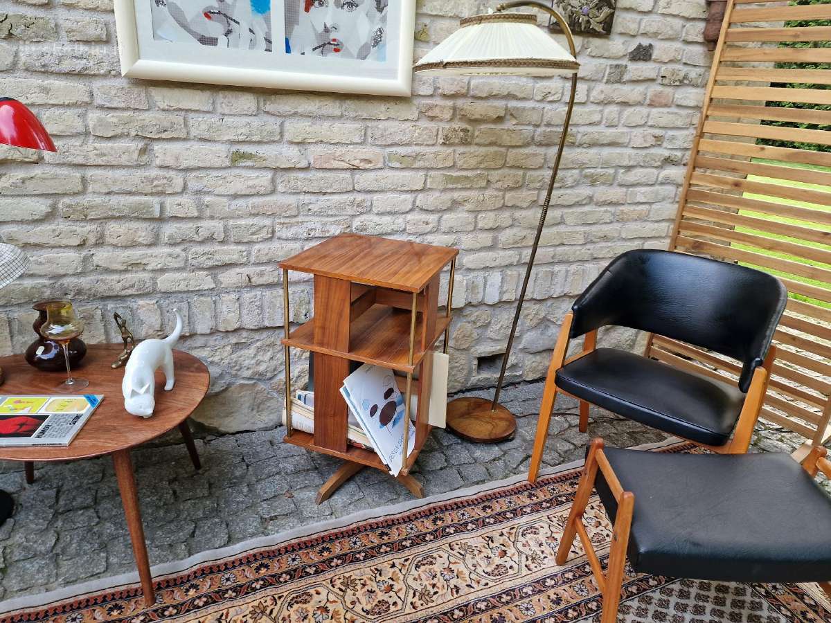 Vintažinė Art Deco riešutmedžio etažerė/karuselė - nuotraukos Nr. 25