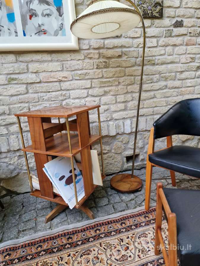 Vintažinė Art Deco riešutmedžio etažerė/karuselė - nuotraukos Nr. 26