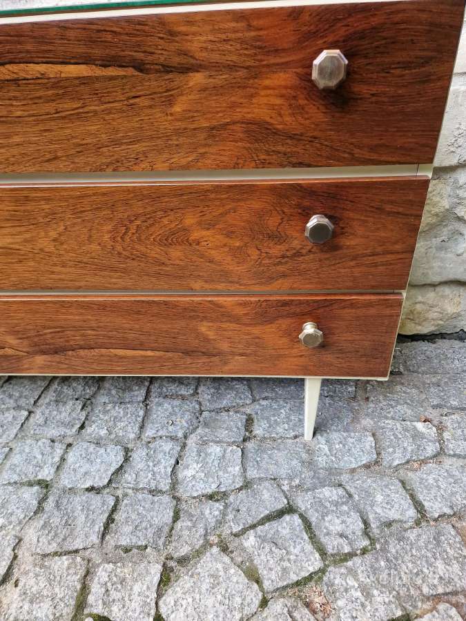 Vintažinė mid century palisandro batų spintelė - nuotraukos Nr. 7