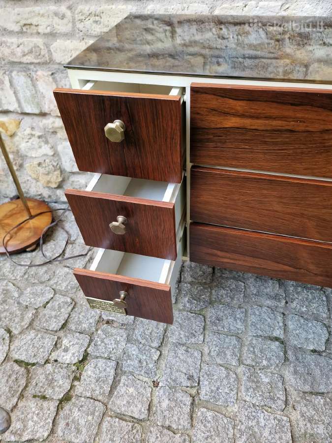 Vintažinė mid century palisandro batų spintelė - nuotraukos Nr. 8
