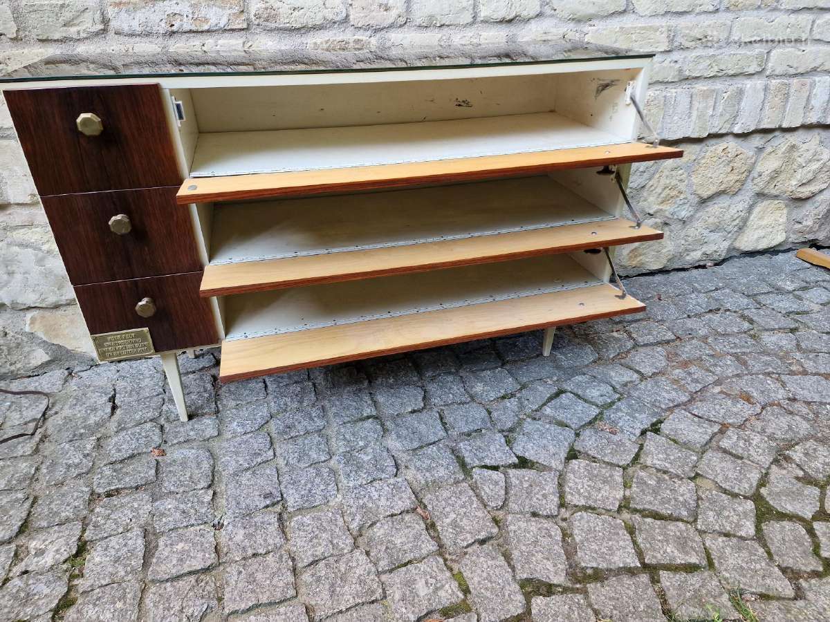 Vintažinė mid century palisandro batų spintelė - nuotraukos Nr. 10