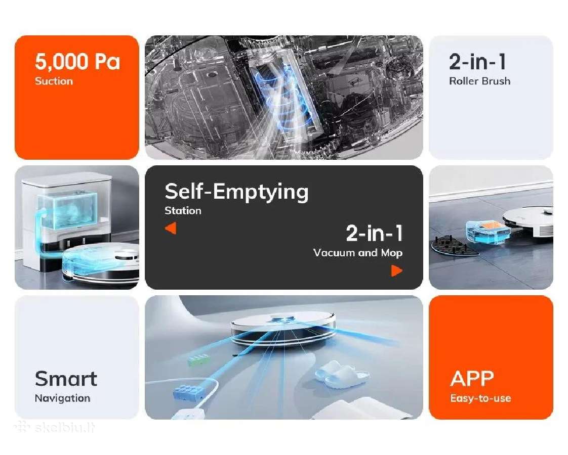 A30 Pro Robotas dulkių siurblys išsivalymo stotelė - nuotraukos Nr. 20