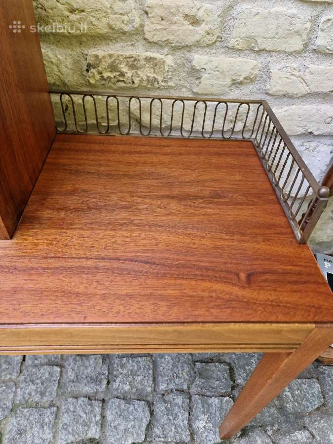 Vintažinis mid century riešutmedžio baro staliukas - nuotraukos Nr. 7