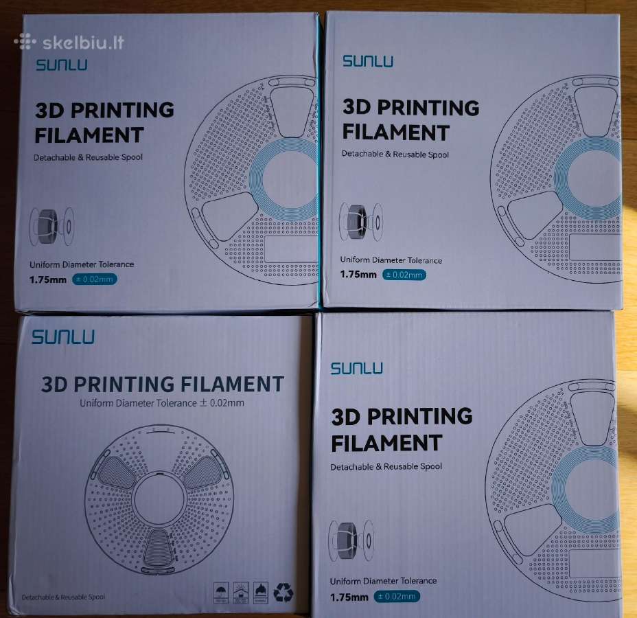 Sunlu 3D filamentas 1.75 mm (naujas, vakuume 1 kg) - nuotraukos Nr. 2