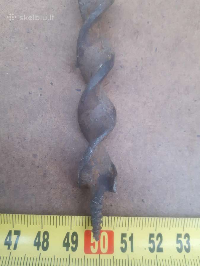 Grąžtas staliaus senovinis D-1,5cm. - nuotraukos Nr. 3