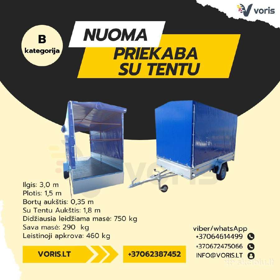 Traliukas-platforma-vairuok Su B Kategorija-nuoma - nuotraukos Nr. 17