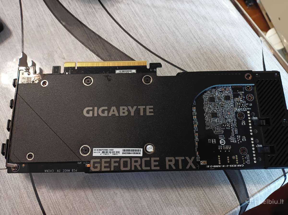 Gigabyte Gv-n 3080 Turbo-10gb - nuotraukos Nr. 3