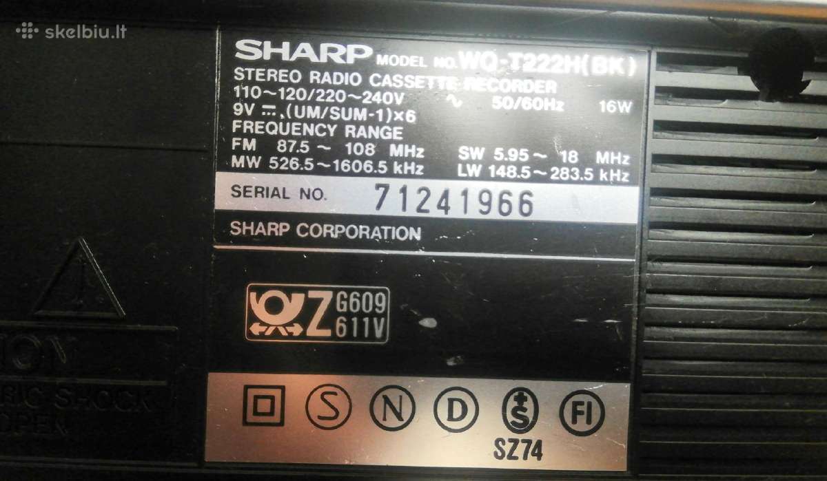 Sharp wq-t222h(bk) - nuotraukos Nr. 10