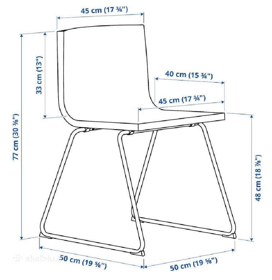 Ikea valgomojo odinės kėdės Bernhard - nuotraukos Nr. 9