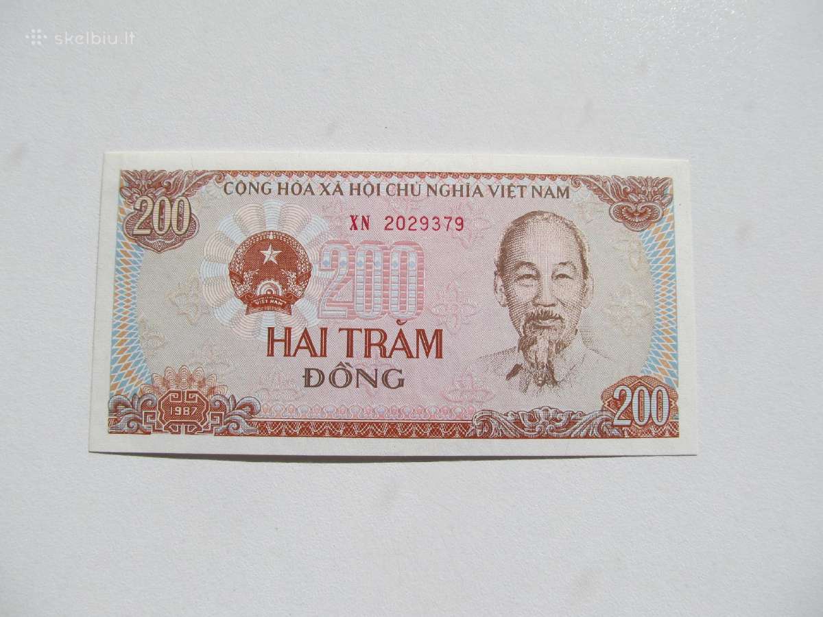 200 dongu , Vietnamas , 1987 unc