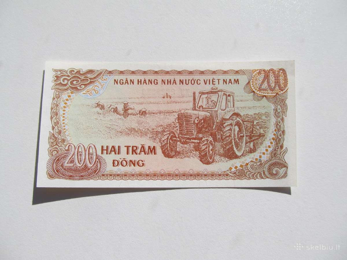 200 dongu , Vietnamas , 1987 unc - nuotraukos Nr. 2