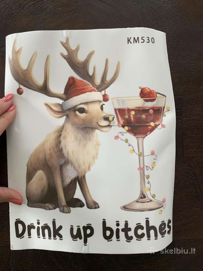 Kalėdinis WC lipdukas, 2 vnt.