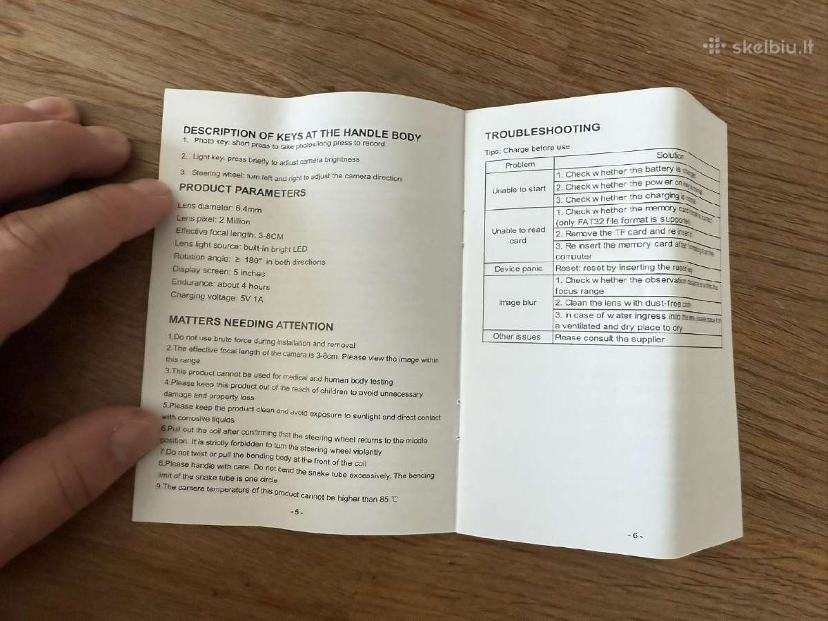 Endoskopinė kamera sukinėjasi 180 laipsių - nuotraukos Nr. 16