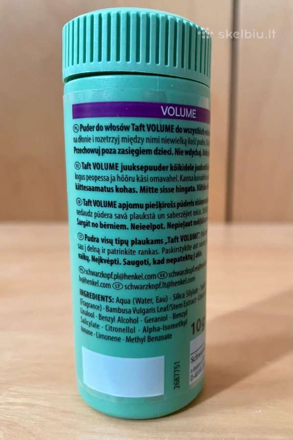 Schwarzkopf Taft Volume plaukų formavimo pudra - nuotraukos Nr. 2